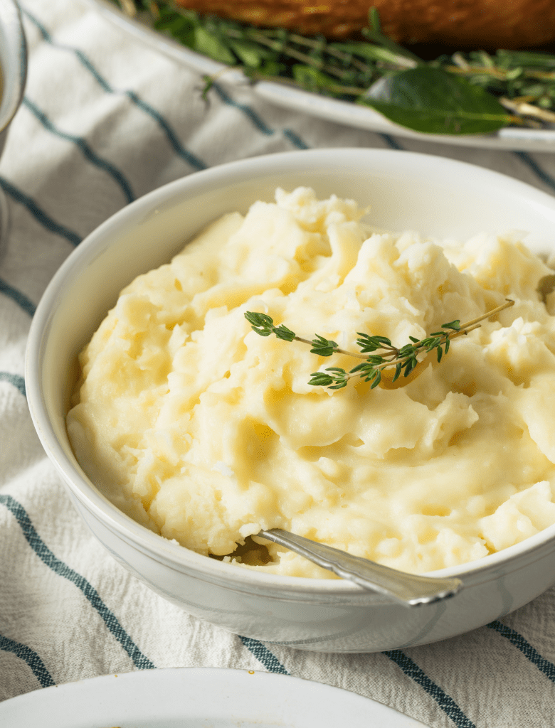 Purée pommes de terre, courgettes et ail rôti à l’huile d’olive