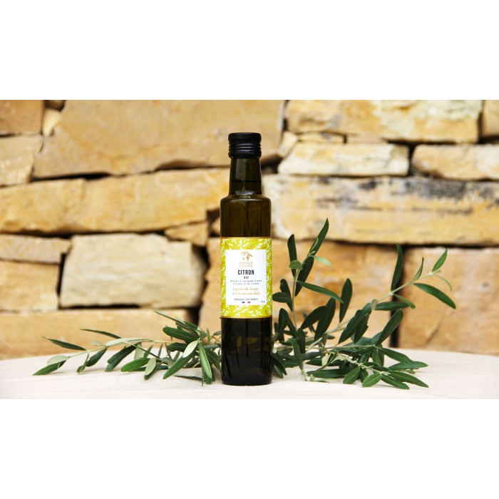 Organic olive oil flavoured with Lemon